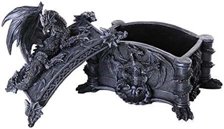 Pacific pentru cadouri pacific Medieval Feroce Dragon Lidded Trinket Bijuterii Cutie Decorativă Conducere Reprezentant Dreptunghiular