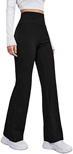 Confortante pentru femei Yoga Wide Flare Y2K Pants Palazzo Lounge Bell Bottom Casual Elastic Pantaloni elastici