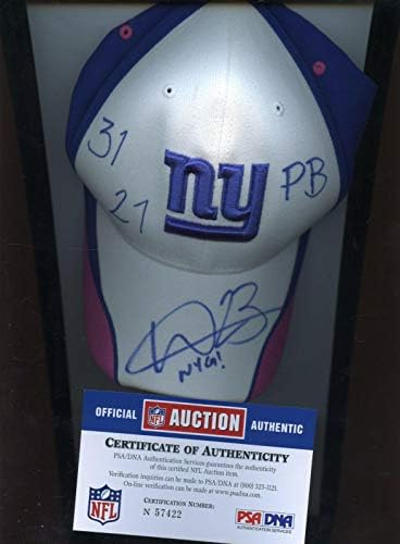 New York Giants NFL fotbal Worn/Cap Corey Webster Coa Autographed - Pălării NFL autografate