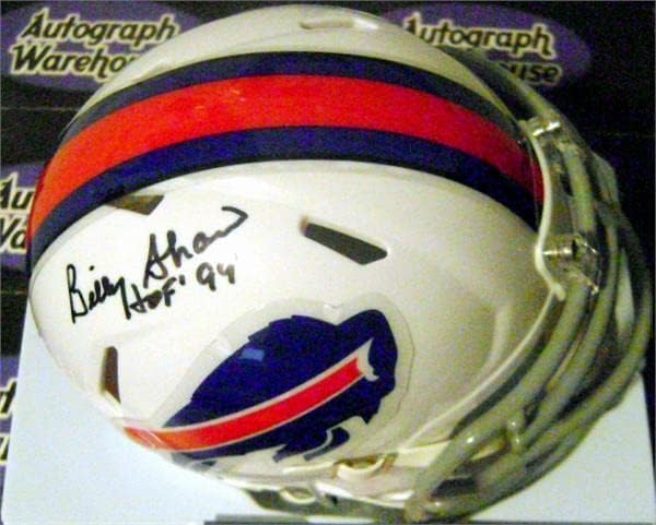 Mini cască cu autograf Billy Shaw inscripționată Hof 99-mini căști NFL cu autograf