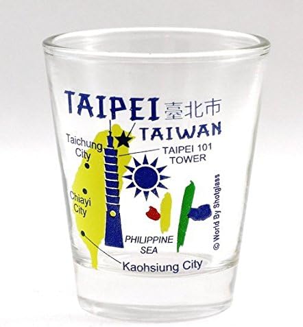 Taipei Taiwan Repere Colaj Shot Glass