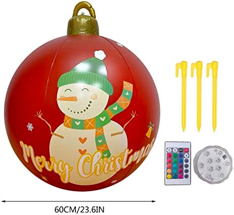 Decorațiuni de Crăciun aproape de timp de Crăciun 24 inch Binge de balon gonflabil încorporat în baterie Control de la distanță
