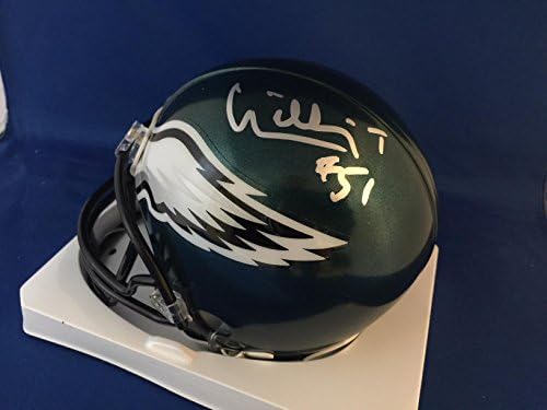 Mini cască William Thomas Philadelphia Eagles autografată cu COA-mini căști NFL autografate