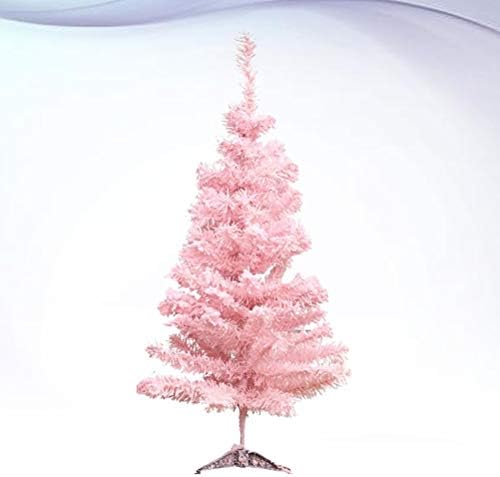 Arbore de Crăciun Amosfun Decorare Pink Christmas Arbore minunat Arbore Flocking Christmas Decor