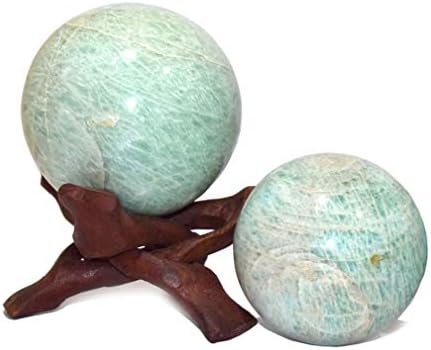 Healings4u sfera ite Dimensiune 2.5-3 Inch & amp; o minge de lemn Stand naturale cristal mingea sfera Vastu Reiki Chakra Vindecare