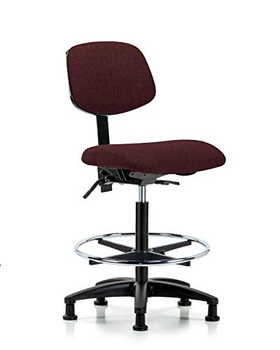 LabTech scaune LT41855 tesatura mare banc scaun Nailon bază, crom picior inel, Glides, Gri