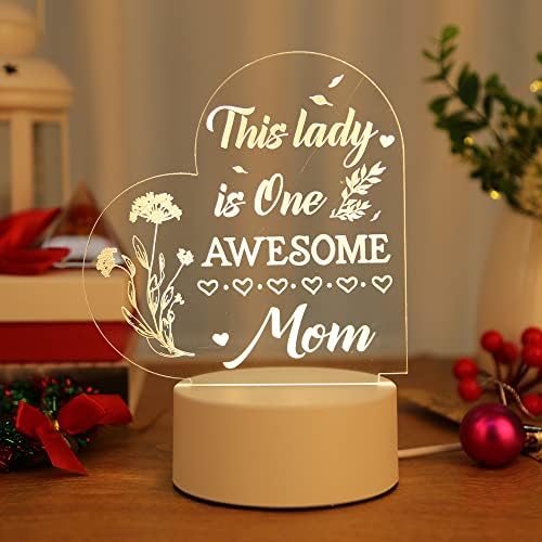 FIALAME Cadouri pentru mama Night Light 3D lampă Decor Cameră Ornament, Ziua Mamei Cadouri de ziua de naștere de la fiica Fiului