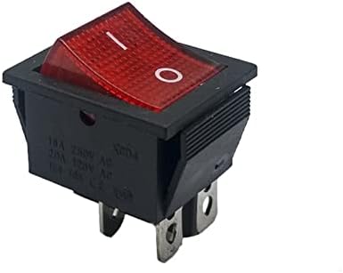 Comutator basculant LED 31 * 25mm DPST 4PIN 16A/250V roșu / verde Snap-in poziția ON/Off Snap barca Rocker Switch picioare