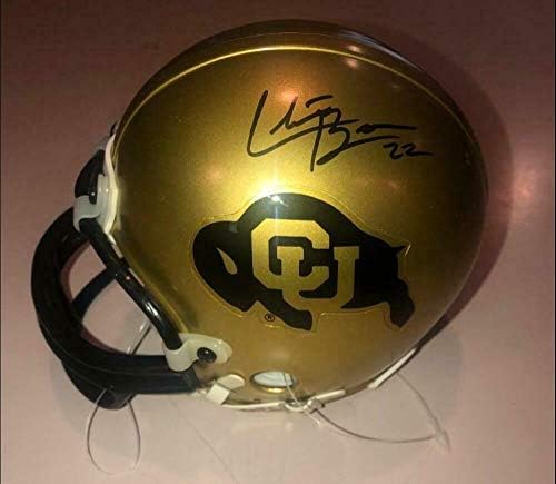 Chad Brown Colorado Buffaloes a semnat mini cască autografată cu COA-mini căști NFL autografate