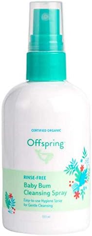 Offspring Baby Bum fără clătire, igienă organică și naturală spălare cu Aloe și lavandă pentru curățarea blândă a zonei scutecului