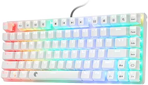 HUO JI E-YOOSO Z-88 60% RGB Tastatură de jocuri mecanice, comutator albastru, retrograd LED, impermeabil, compact 81 taste