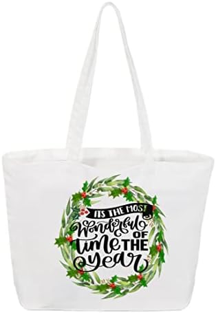 Ti este cel mai bun sezon al anului de Crăciun pentru Crăciun Citat motivațional TOTE BAG- Personalizat- Geantă de alimente