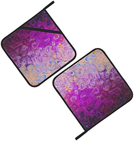 Textură Hinrergrund Structura violet Culoare Hot Pad Pad Rezistent la căldură Suport pentru bucătărie Hot 2 PCS prosoape de