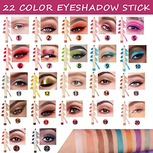 Grass Green Matte Eyeshadow Stick Makeup Cream Shimmer Smooth Glitter Eyeshadow Pencil, Fard De Pleoape Hipoalergenic Impermeabil