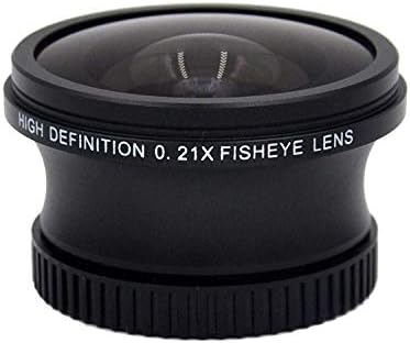 Obiectiv de ochi de pește de înaltă calitate 0,21x compatibil cu Panasonic LUMIX DMC-LX7 + Adaptor pentru lentile
