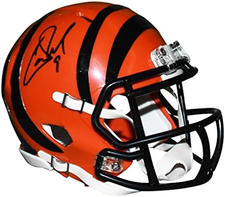 Carson Palmer a autografat mini cască Cincinnati Bengals semnată manual și autentificată JSA