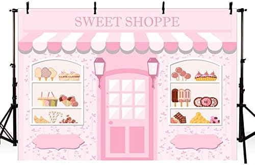 MEHOFOND roz dulce Shoppe fundal Desert salon pentru fete ziua de nastere fotografie fundal copii petrecere Banner Baby Shower