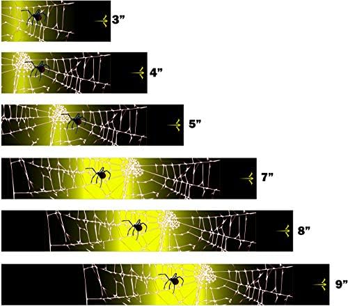 Alb Apă Tir Cu Arcul Non-Laminate Galben Văduva Neagră Spider Web Negru Fade Săgeată Wraps 15 PC Pack Alege Lungime Lățime