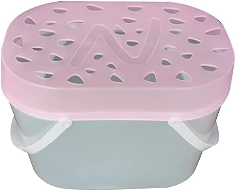 PETSOLA Respirabil Hamster Cage Portable Carrier Hamster Carry Case Cage, M