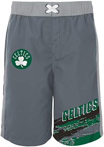 OutStuff NBA Big Boys Youth Grey Heat Wave pantaloni scurți, Boston Celtics mare
