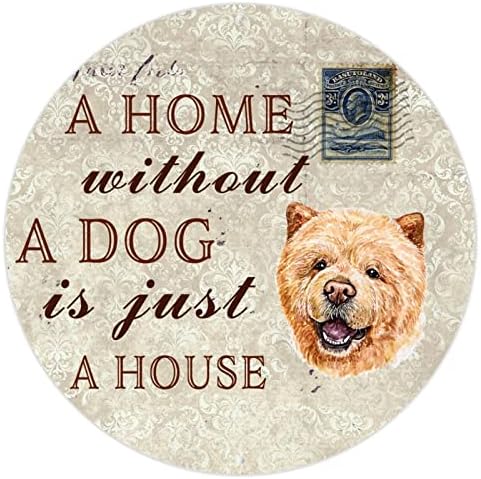 O casă fără câine este doar o casă circulară a amuzantului metalului câine pentru animale de companie ușă umeraș retro placă