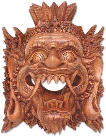 Novica Decorative Suar Wood Mask, maro, judecător al ollldului din Nethorld '