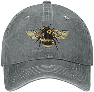 Vunko vintage spălat în dificultate reglabil albină albine pentru femei denim baseball capac mamă camionar hat for women unisex