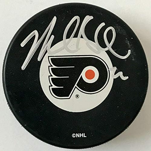MIKE KNUBLE a semnat pucul cu logo - ul oficial al NHL-pucuri NHL cu autograf