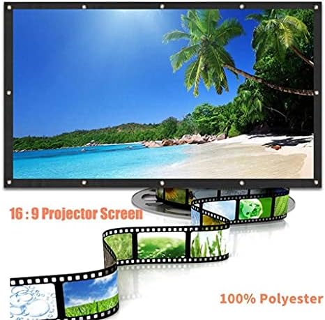 Jrdhgrk 3d HD Ecran de proiecție montat pe perete Proiector LED Proiector Luminozitate înaltă 120 inch-60inch pentru home theater