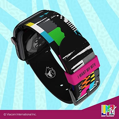 MTV Rewind SmartWatch Band - licențiat oficial, compatibil cu fiecare dimensiune și serii de Apple Watch