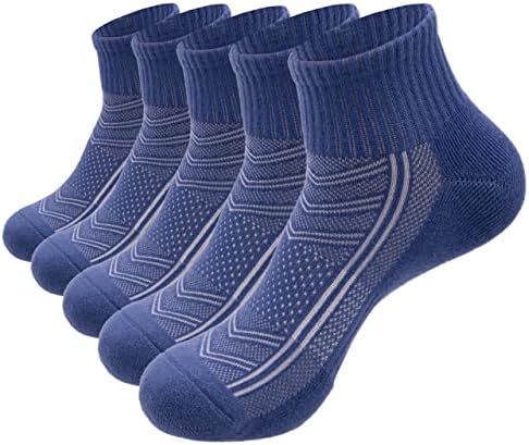 Pearl Care Mens Combated Bumbac, amortizate Atletic Running Gleznei Șosete W/Arc Compression