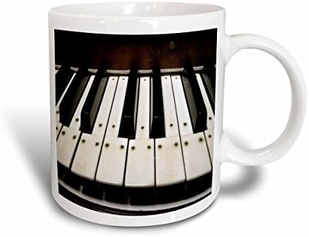 3Drose Piano Keys Mug, 11 oz, multicolor