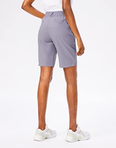 Pantaloni scurți de drumeție pentru femei de golf feminin ușor uscat rapid de 9 marfă de marfă lungă lungime de genunchi cu