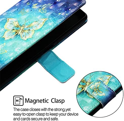 SATURCASE caz pentru Samsung Galaxy A32 4G, frumos model 3D PU piele Flip Magnet portofel Stand Card sloturi capac de protecție