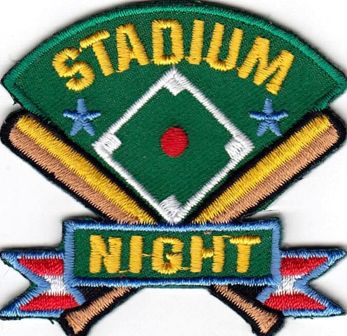 Stadion noapte iIron pe Patch Sport Baseball jocuri