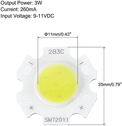 MECCANIXITY COB Led Light Chip margele 20mm 3w 260ma bec de economisire a energiei pentru reflector Floodlight pachet de 15,