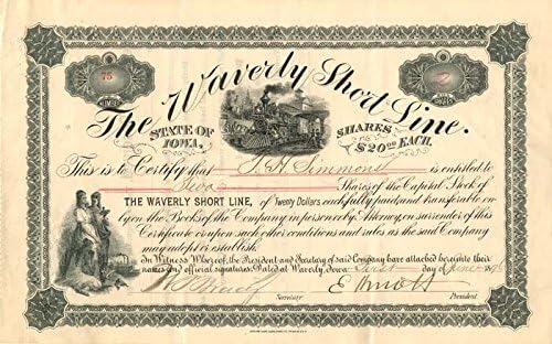 Waverly Short Line - Certificat De Stoc Neemitut