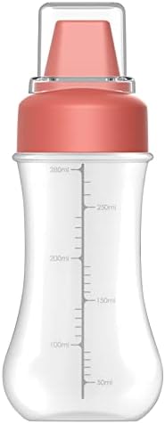 Sticle de stoarcere din Plastic de 11,8 oz - sticlă măsurabilă de stoarcere a condimentelor cu capac-fără BPA, fără Latex,