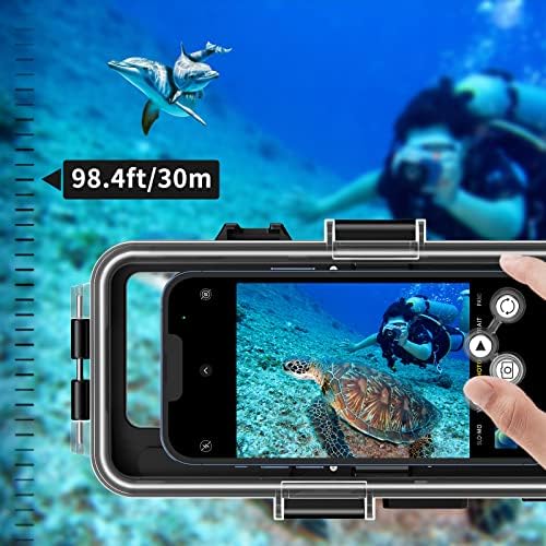 Carcasă de telefon Lanteso Diving, carcasă subacvatică pentru snorkeling [făcând poze/videoclipuri] Numai pentru serii de iPhone,