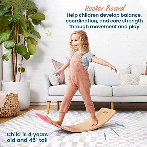 ECR4KIDS Balance Board cu bază de pâslă, jucărie Montessori