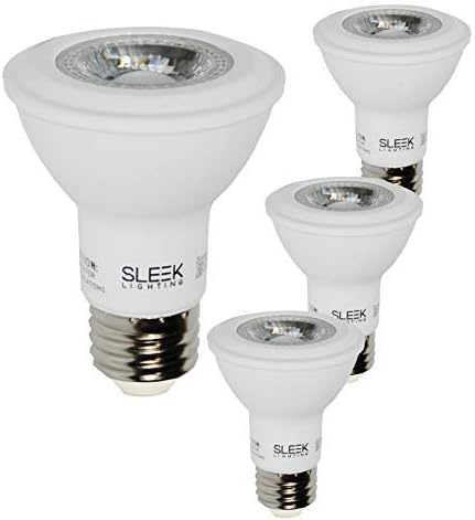 SleekLighting Par 20, LED 7 Watt Dimmable bec larg de inundații, Alb Rece , 520 lumeni, bază medie E26, echivalent 50 Watt,