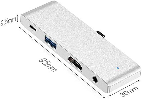 Adaptor Hub ZPLJ de mare viteză 4 în 1 cu port 4K HDMI 1 USB 3.0 Suport Încărcare PD și Audio de 3,5 mm Compatibil pentru laptopuri