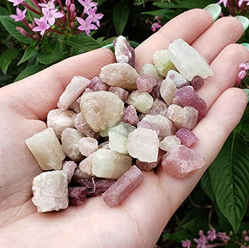Cadouri sublime Turmalină roz și verde pepene verde Un grad brut mini brute mini bușteni / vindecare cristale de pietre prețioase