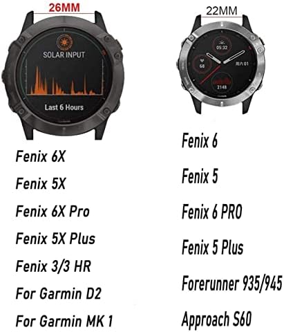 DJDLFA Sport Silicon Watchband pentru Garmin Fenix ​​7x 7 6x 6 Pro 5x 5plus S60 935 Eliberare rapidă 22 26mm curea de mână