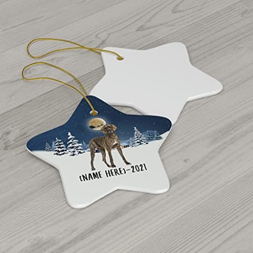 Brindle Great Dane Dog Ornamente pentru 2023 Arborele de Crăciun Cadouri personalizate 2024 Decorații de Anul Nou Star Alb