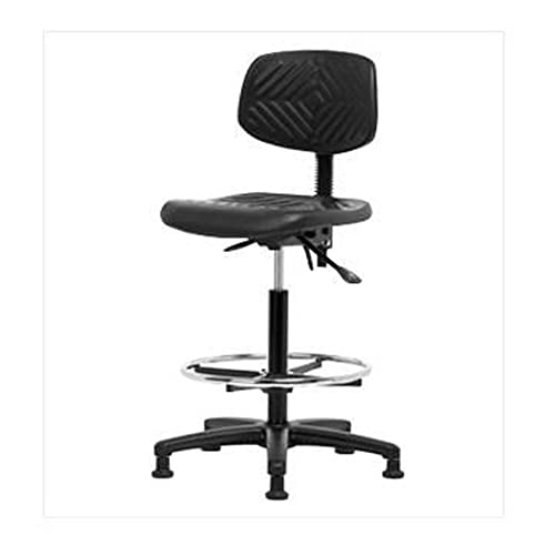 Thomas ECOM Phbch-RG-T0-A0-CF-RG scaun de înaltă înălțime din poliuretan cu bază din nailon negru și fără înclinare/braț, inel
