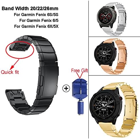 GANYUU curele de bandă de ceas inteligent pentru Garmin Fenix 6 6S 6x Pro 5x 5 5s Plus 3 HR 935 945 Mk1 D2 S60 brățară cu curea