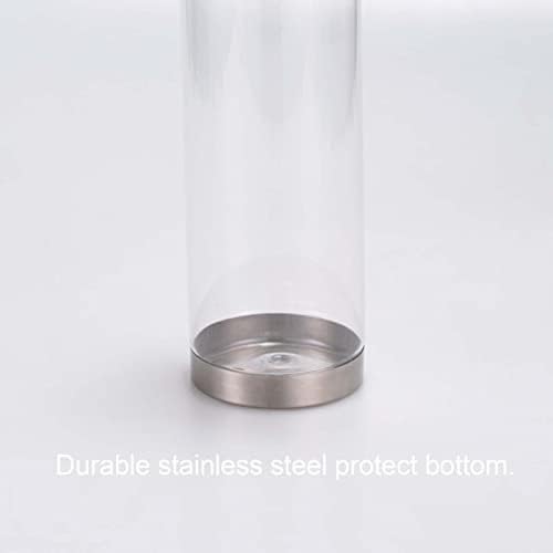 24 oz sticle de apă limpede în vrac, 6 pachet Sticlă de apă reutilizabilă cu mâner flip-up și capac de rezistență la vărsare,