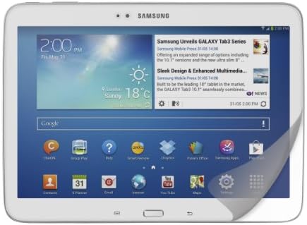 Protectorul ecranului KWMobile Compatibil cu Samsung Galaxy Tab 3 10.1 P5200/P5210-Anti-zgârietură, anti-amprentă, film de