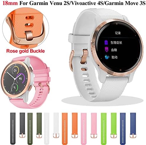 EIDKGD 18 mm cu curele de silicon de înlocuire pentru Garmin Vivoactive 4s Watchband Watchband Smart Watch Vivomove 3S Venu2